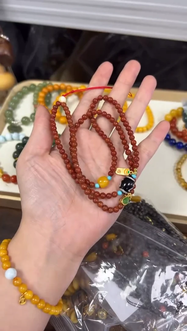 手链未镶嵌南红玛瑙火焰纹南红玛瑙挂链[0634]