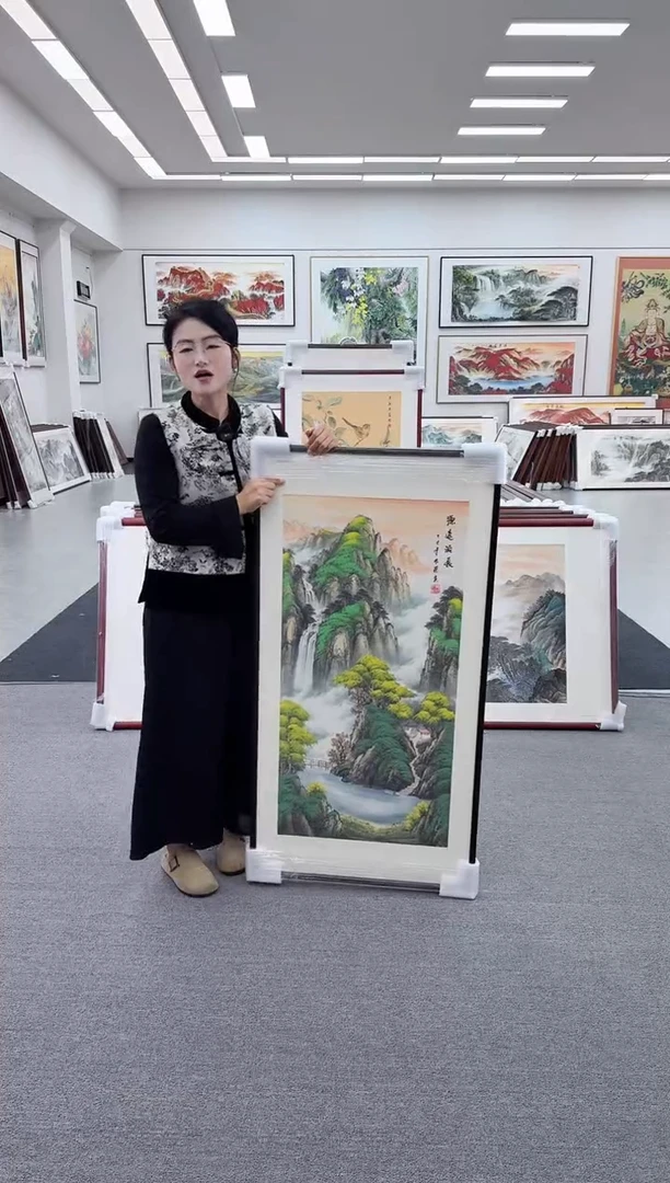 国画手绘  125*65  源远流长