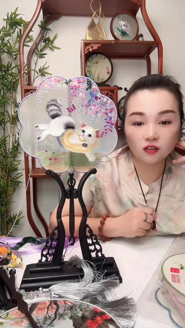 刺绣摆件摆台绣花