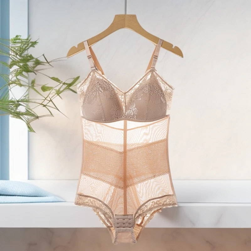 【初禾】新款吊带女性感打底聚拢塑身免穿文胸背心蕾丝束身衣薄款