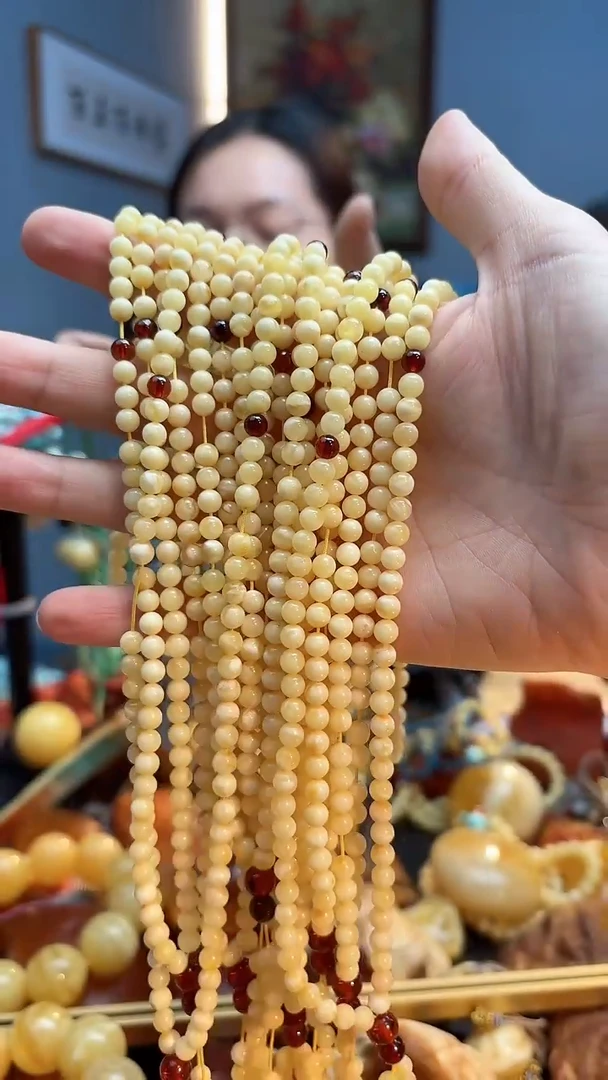 琥珀颈饰未镶嵌项链（多样性发其一）
