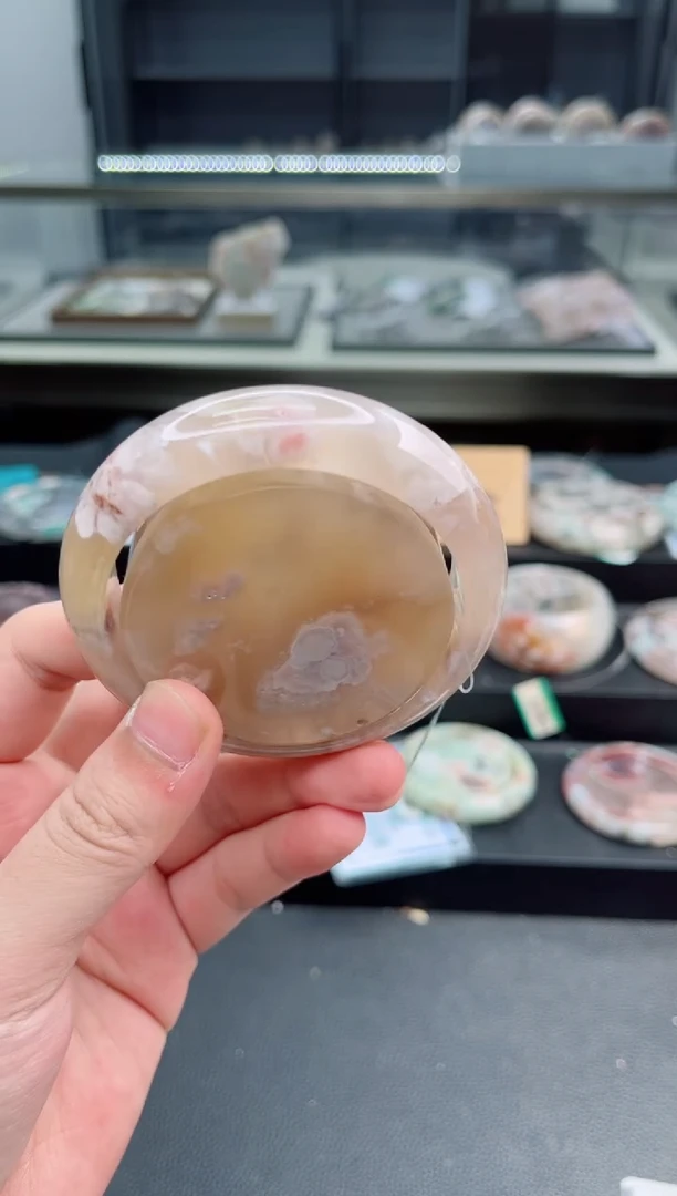 石英质玉手镯未镶嵌60圈口（赠送镯心）3910056