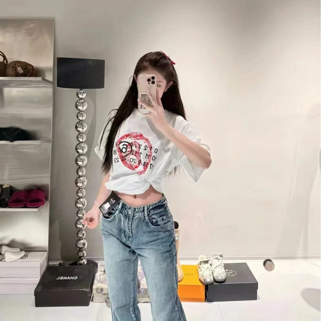 红色蛇年新春图案时尚印花圆领显瘦夏季宽松新潮风韩版短袖T恤