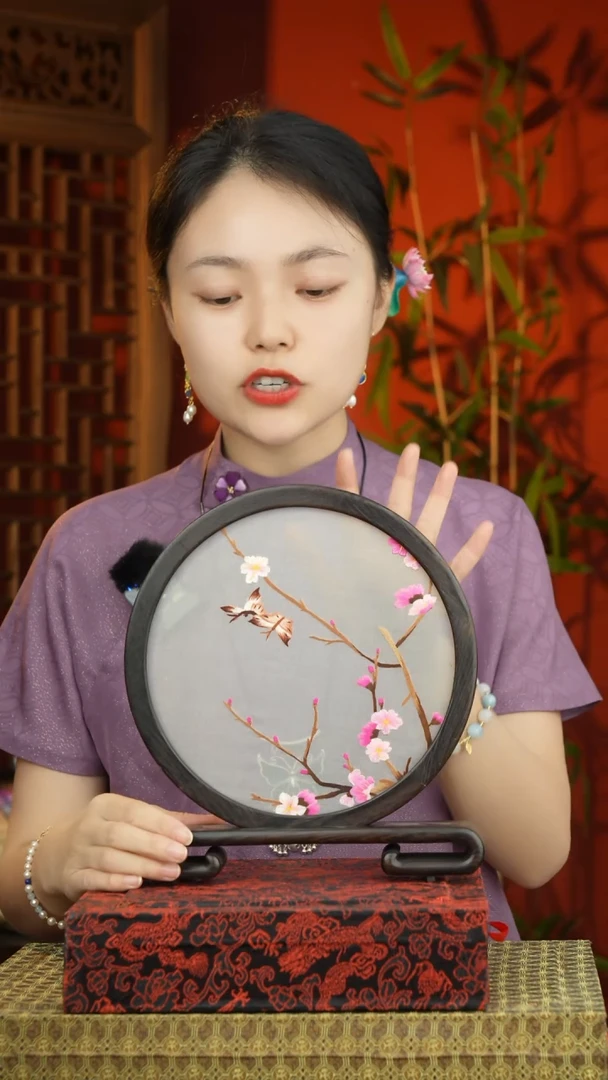 刺绣非遗苏绣纯手工双面绣摆件