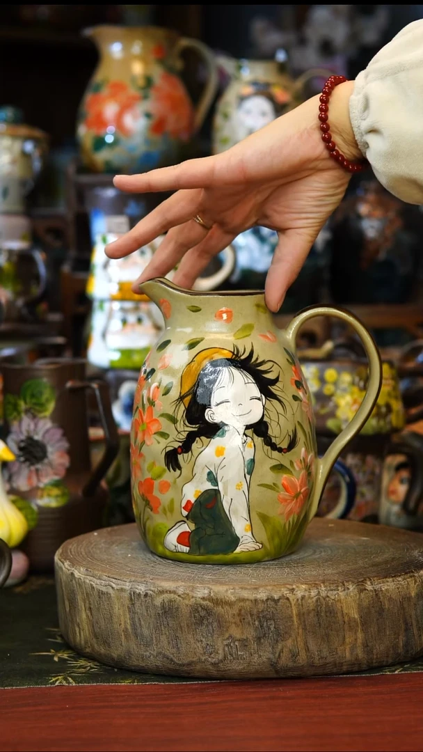 陶瓷124景德镇手工手绘釉下彩