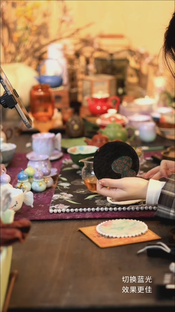 三柒丝绒葫芦杯垫