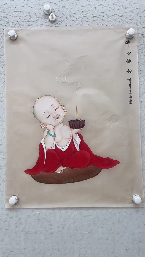 油画绢本 约60-80厘米 -4