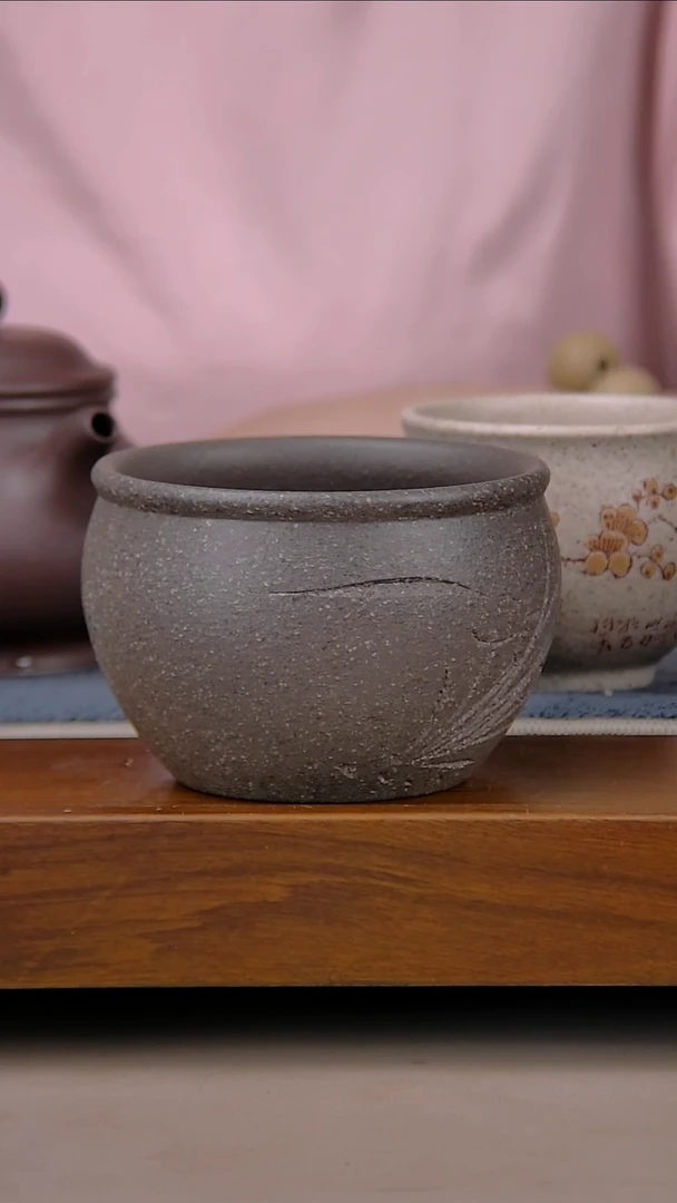 茶壶紫砂200蟹壳清杯子