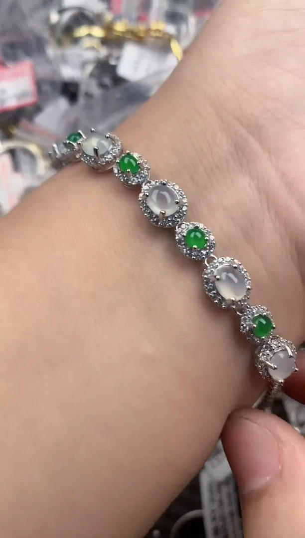 银S925镶嵌戒指翡翠888   6