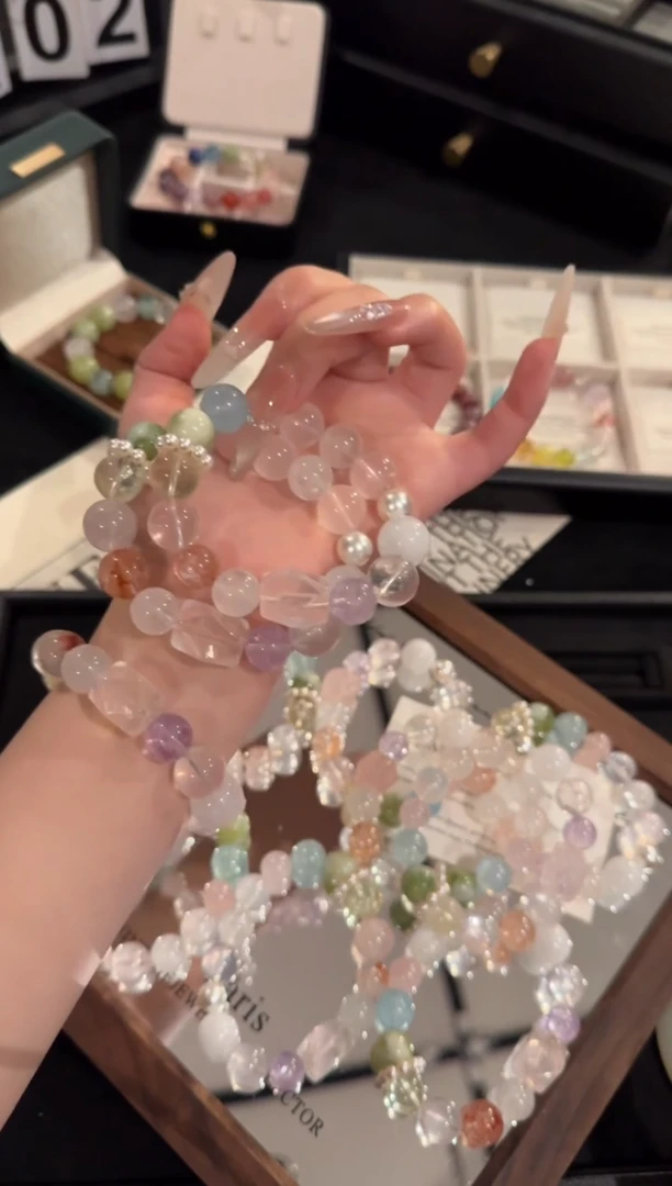 水晶手链合金冰淇淋多宝x2221