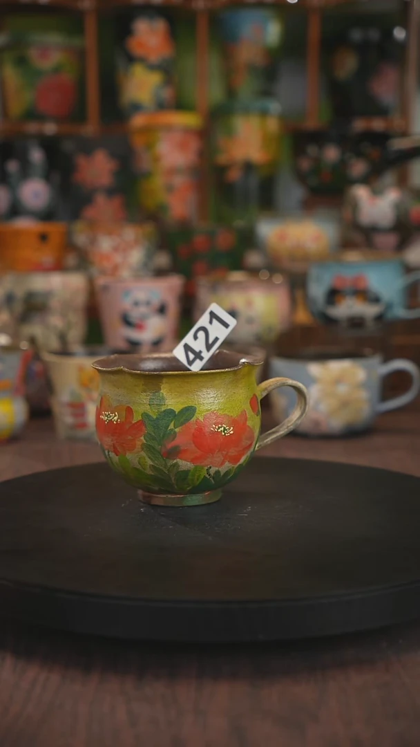 紫砂油画手绘釉下彩421