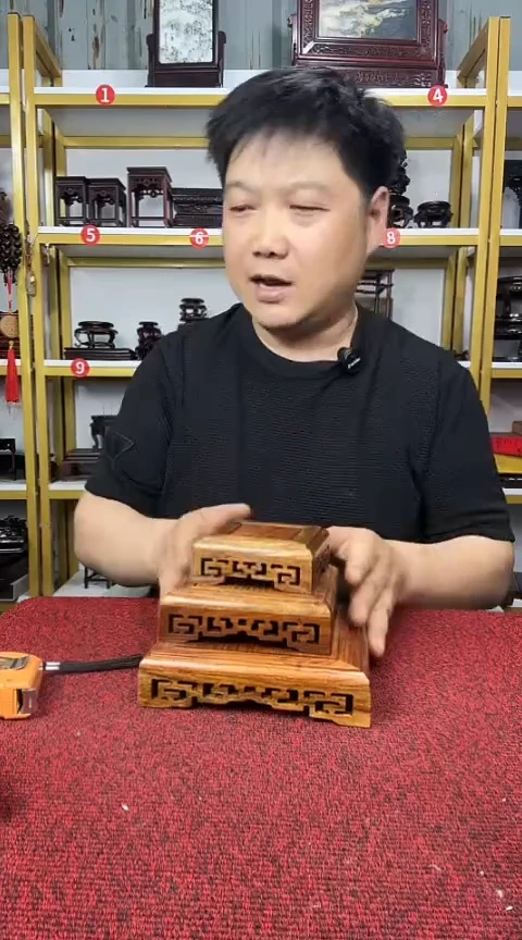 紫檀木类置物架3件套底座*********