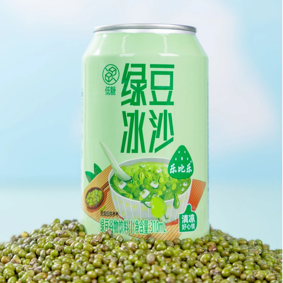 乐比乐【绿豆冰沙】夏天灌装饮料清爽食用清香即饮一口清凉绿豆沙饮
