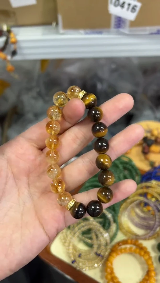 【闪购商品】水晶手链未镶嵌日富一日水晶虎眼款手链[0642]