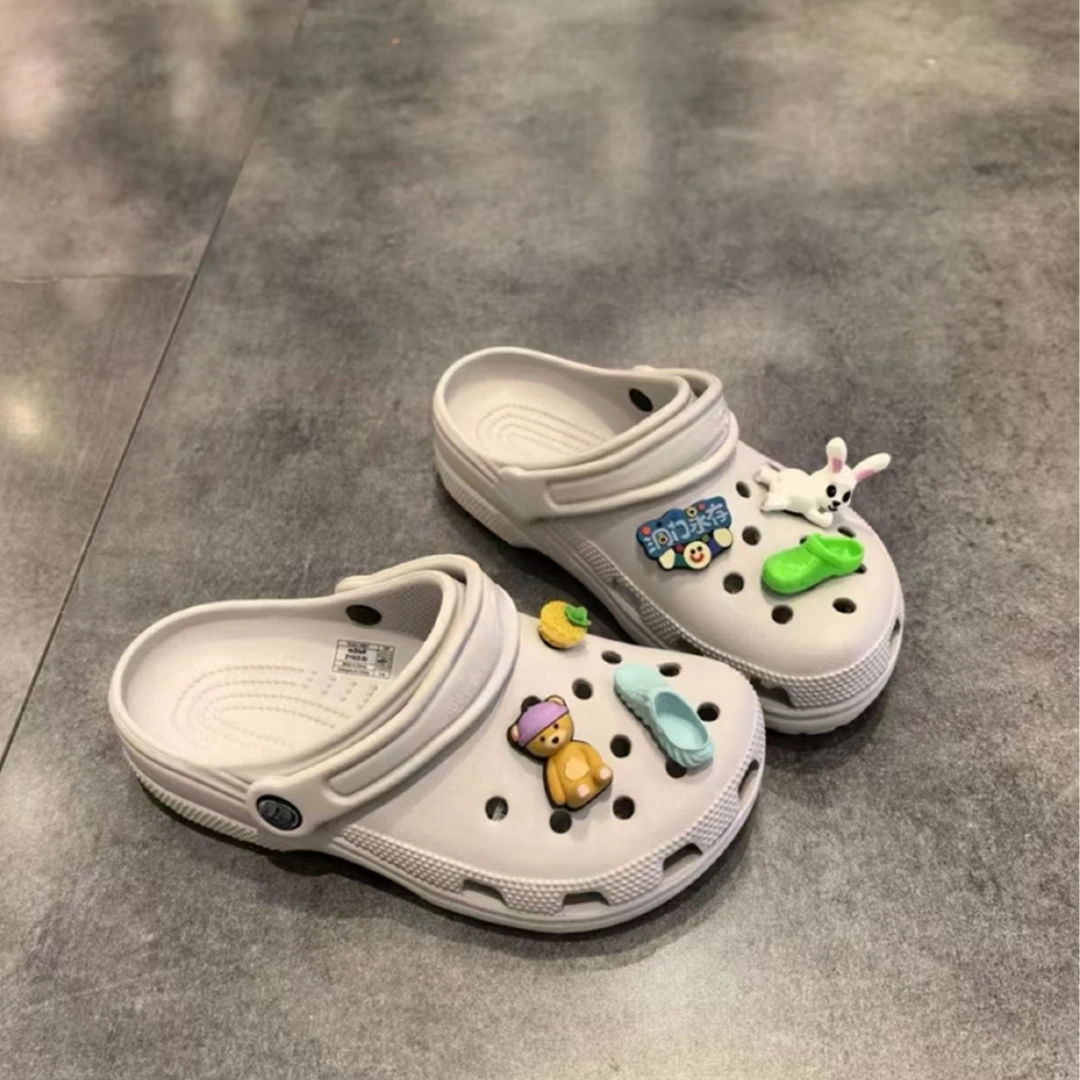 洞洞鞋经典明星同款_2cm全新未拆封