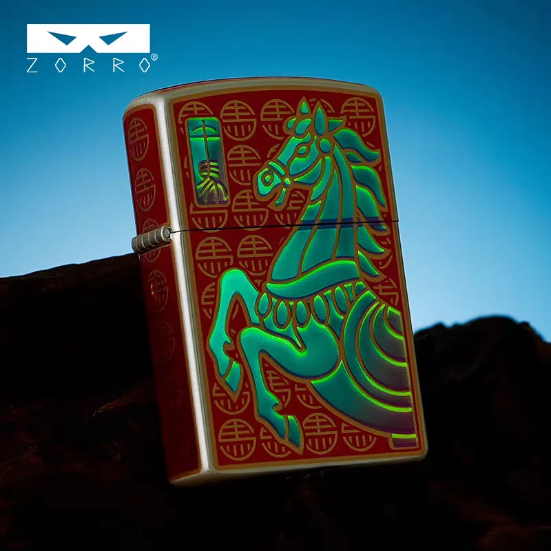 ZORRO【红禧福马】佐罗三代2026马年年度机 夜光 煤油打火机