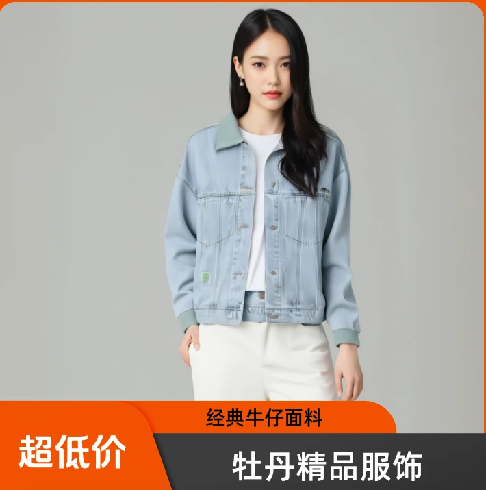 主播推荐251~300潮流百搭宽松显瘦复古韩版牛仔外套男女四季款