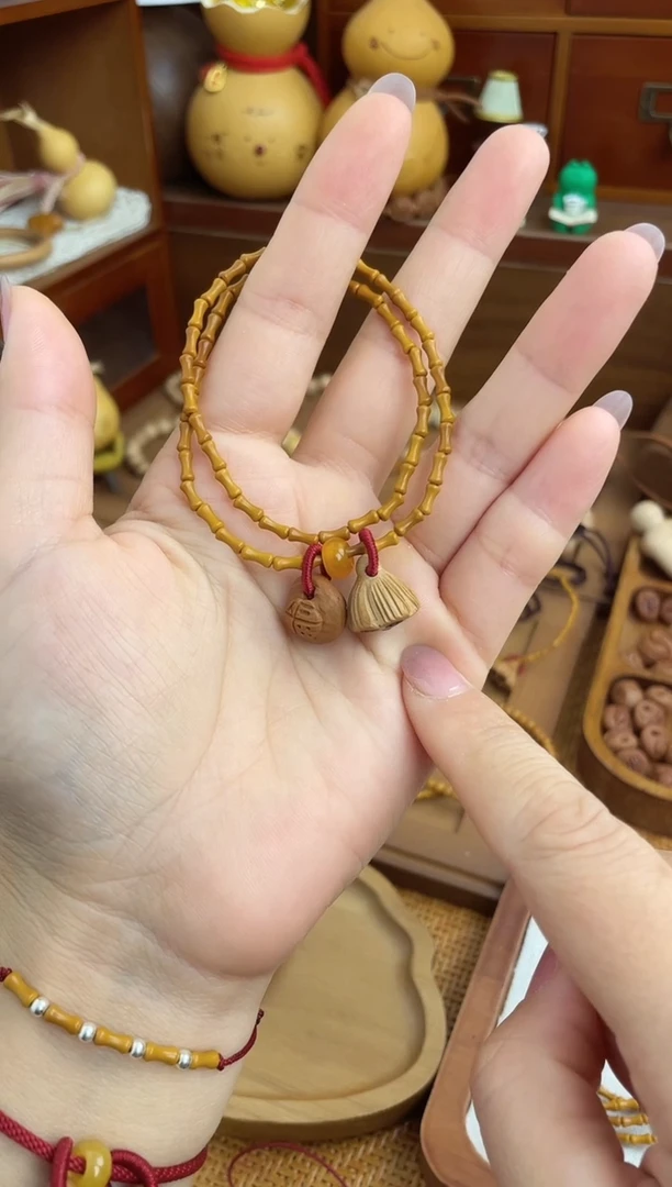 手串/手链核桃竹节手串一物一拍好运连连双圈