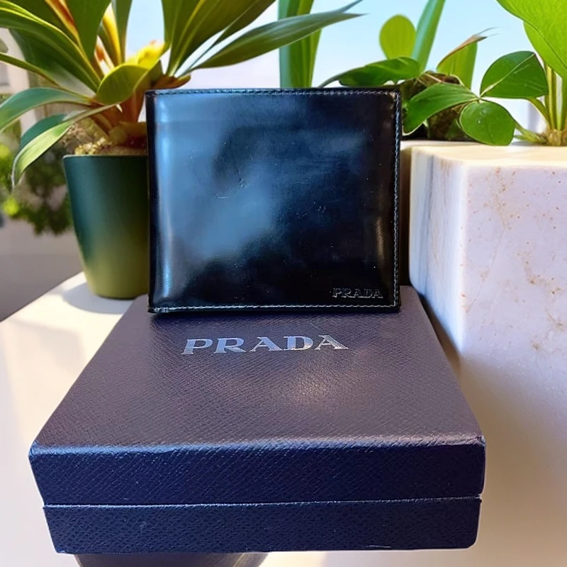 95新 Prada/普拉达 黑色钱包 1176 0117