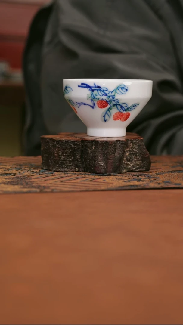 摆件陶福利折口主人杯荔枝
