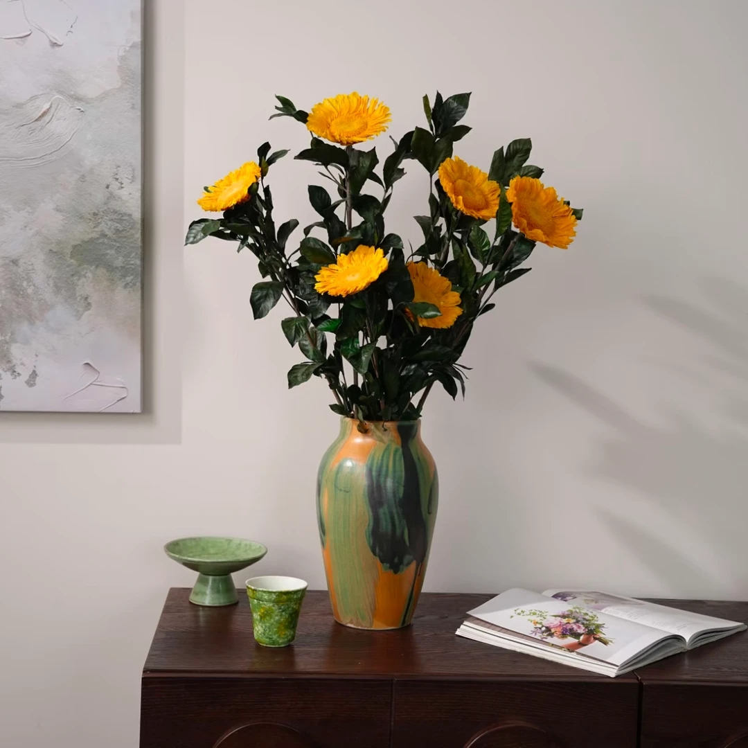 【梵高向日葵】永生花花束玄关摆件