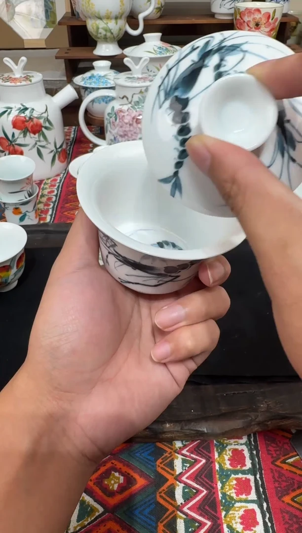 瓷片陶瓷景德镇高温釉下陶瓷清仓浮力价