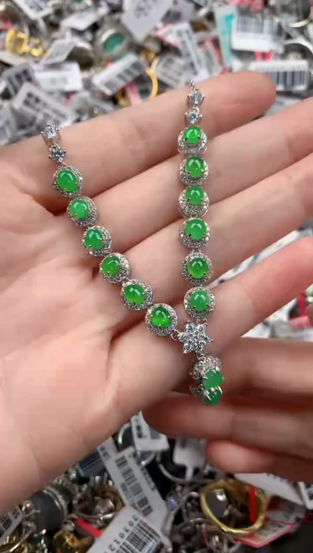 银S925镶嵌戒指翡翠19       1