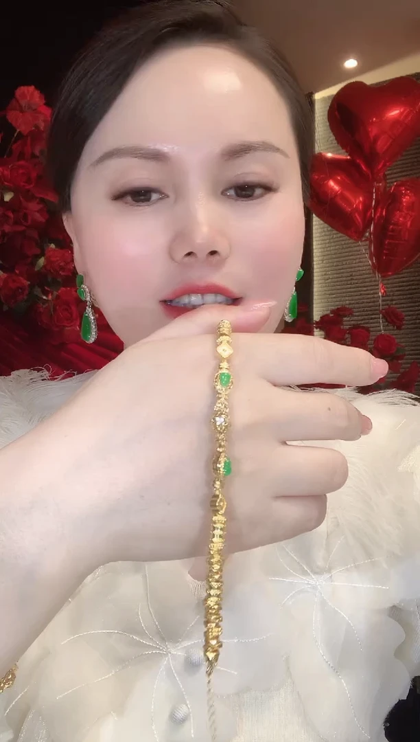 18K金镶嵌手链翡翠C35 多样性发货一件