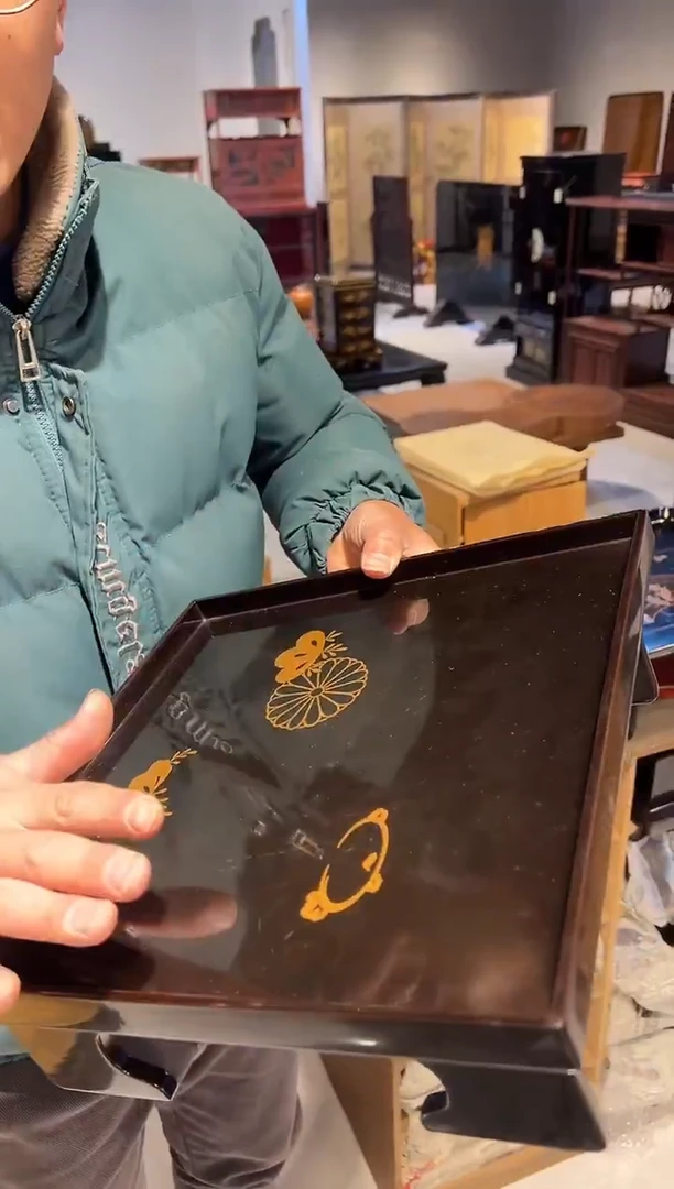 金莳绘 茶台 大漆漆器大漆漆器