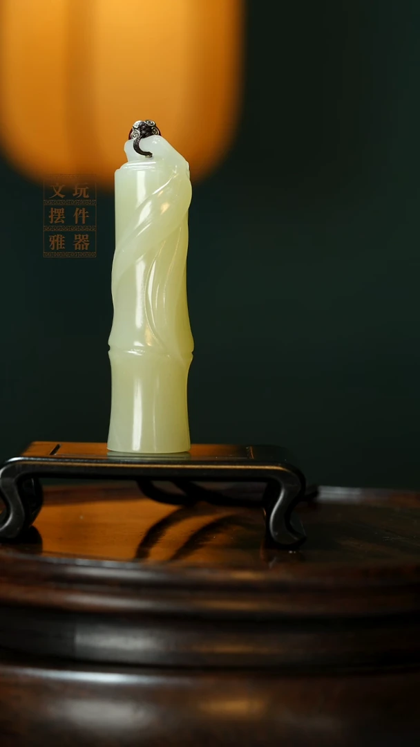 玉《节节高升》手把件摆件