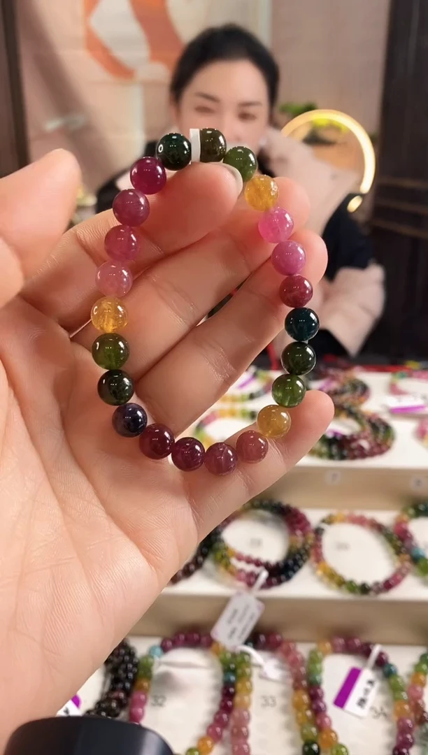 未镶嵌手链碧玺G2290单圈颜色微差发1