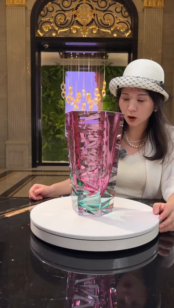 摆件AJ031501金红冰岛火山花器