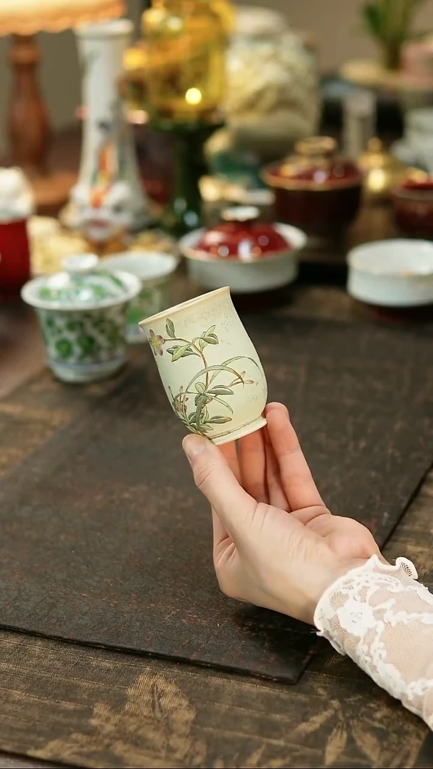 景德镇陶瓷杯碗柴烧多人