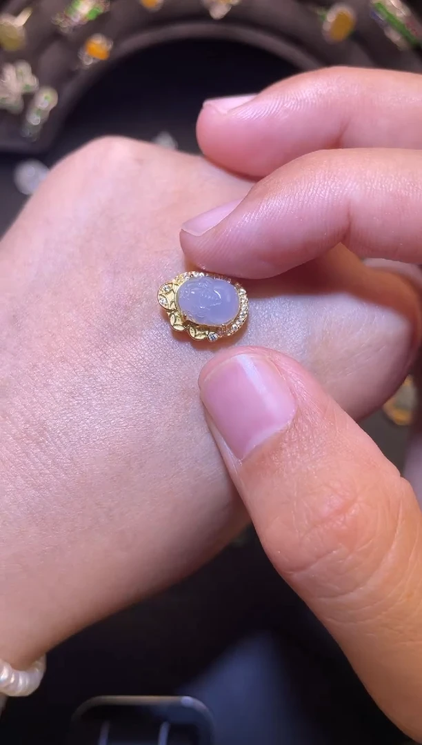 吊坠(不含链)银S925镶嵌翡翠1