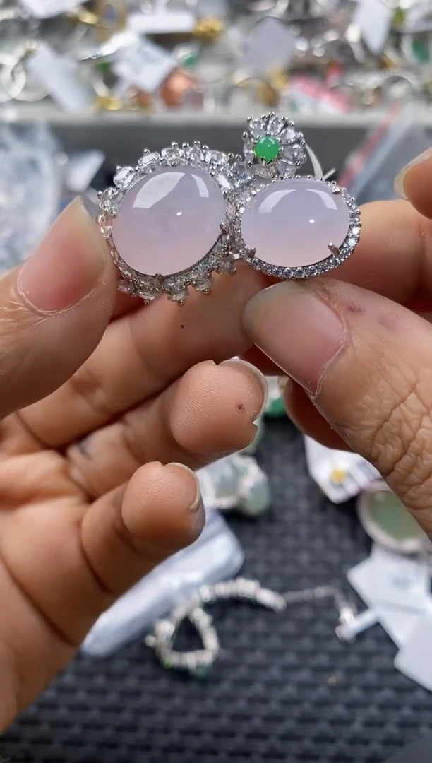 银S925镶嵌戒指翡翠999---4