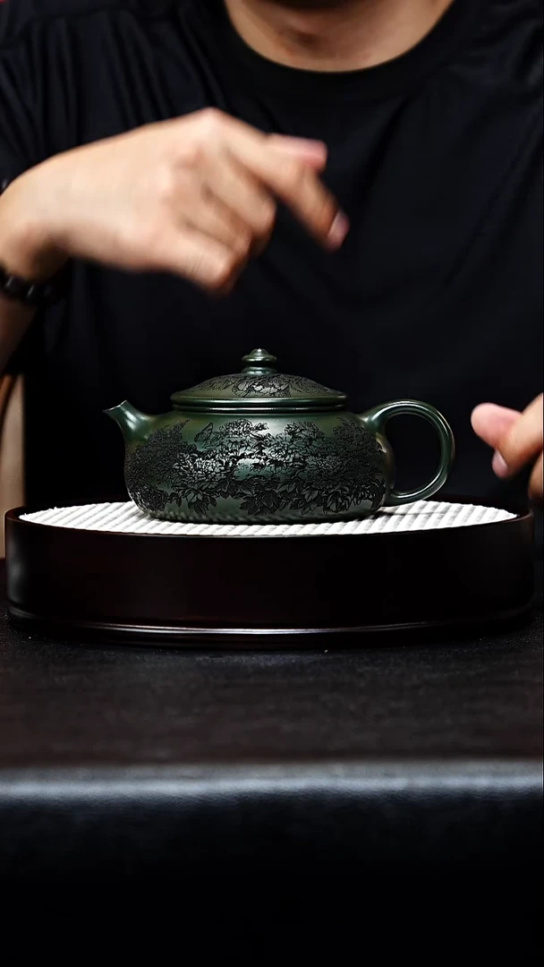 茶壶紫砂寒江手工紫砂壶
