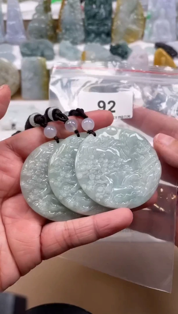 【闪购商品】翡翠颈饰未镶嵌天然缅甸A货翡翠多样性发一92