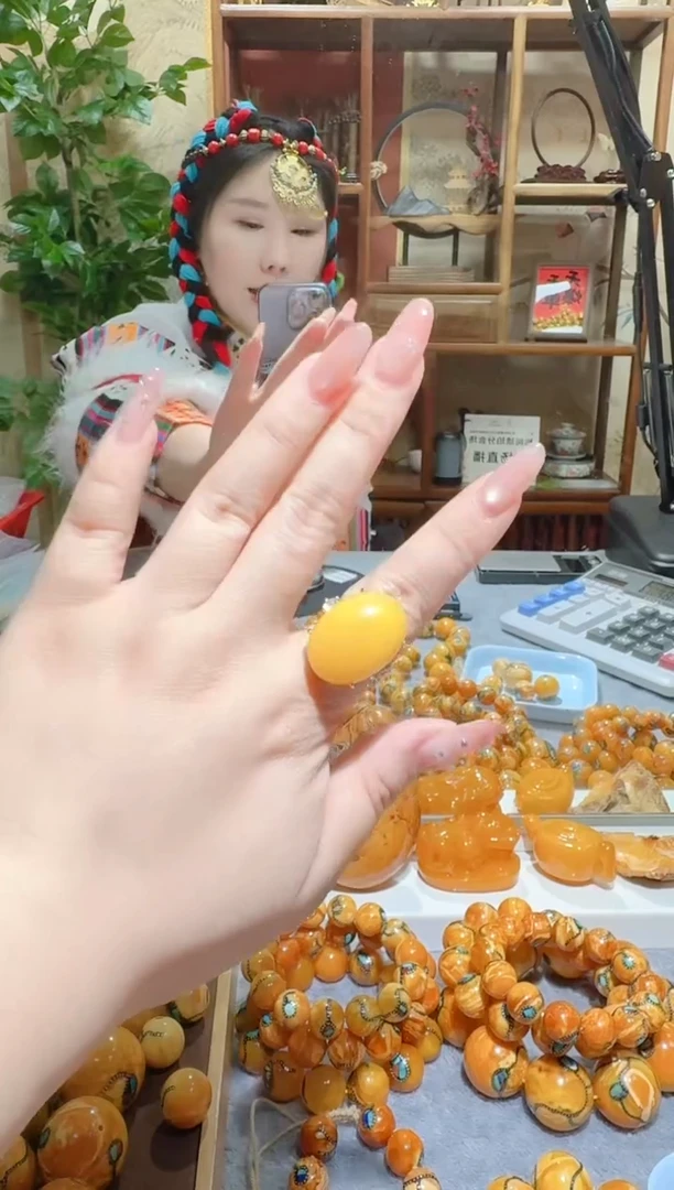 蜜蜡颈饰银S925镶嵌9232天然蜜蜡珠宝奇石全都保真