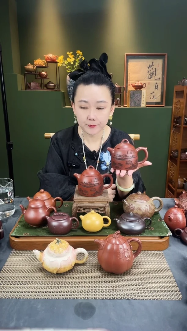 【闪购商品】紫砂茶壶鸡血大红袍山水秦权