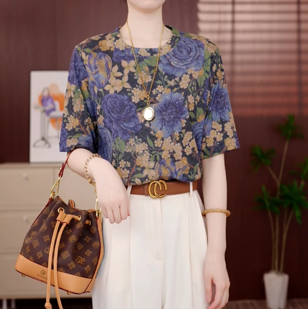 2025杭州专柜高品质薄夏打底套头衬衫女气质休闲清爽百搭减龄