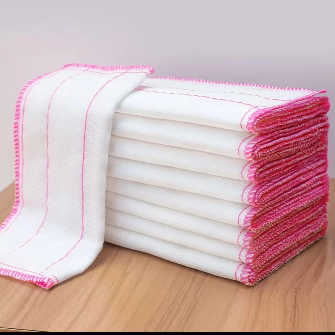 【抢10条】棉纱洗碗布抹布厨房百洁布刷碗布不掉毛清洁洗碗巾