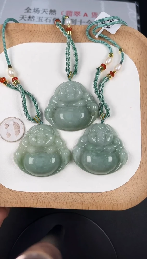 颈饰未镶嵌翡翠LA089油绿大佛+送同款绳子多样性发其一
