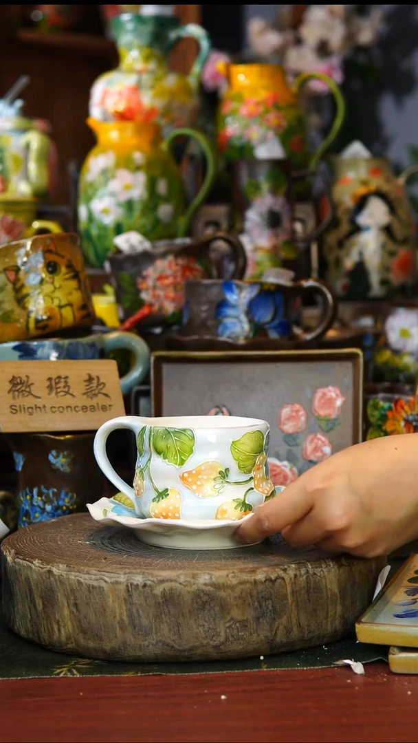 陶瓷203景德镇手工手绘釉下彩