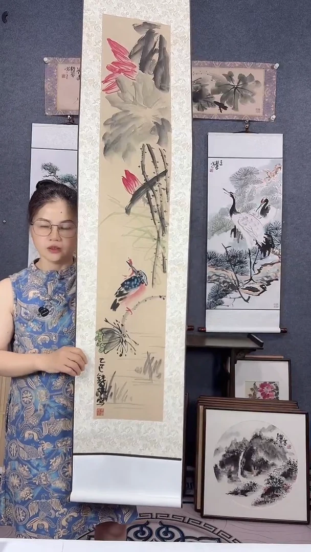 国画175*32吴铁成手绘作品