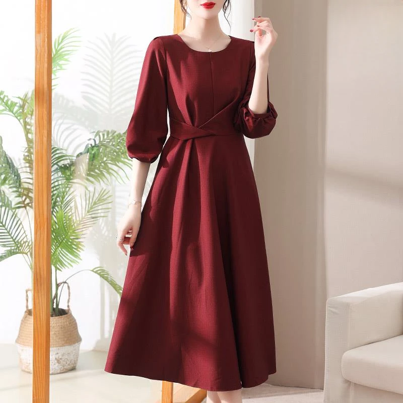 2025新款婚礼服妈妈装喜婆婆连衣裙中老年女春秋气质高端裙子礼服