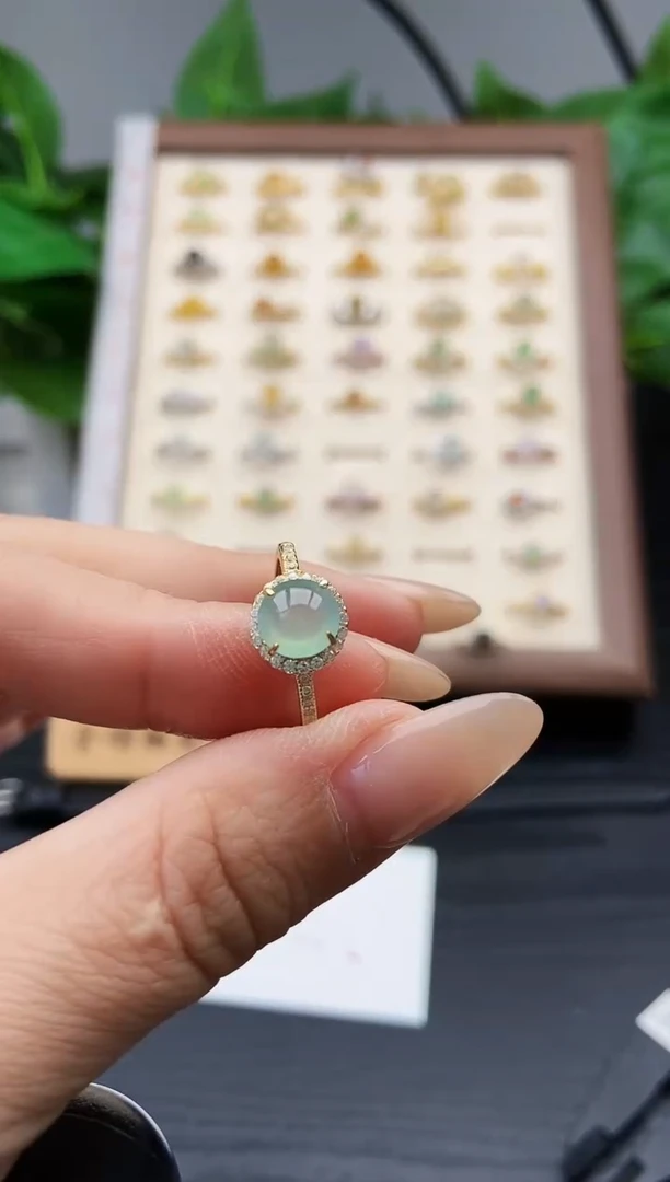 银S925镶嵌戒指翡翠12