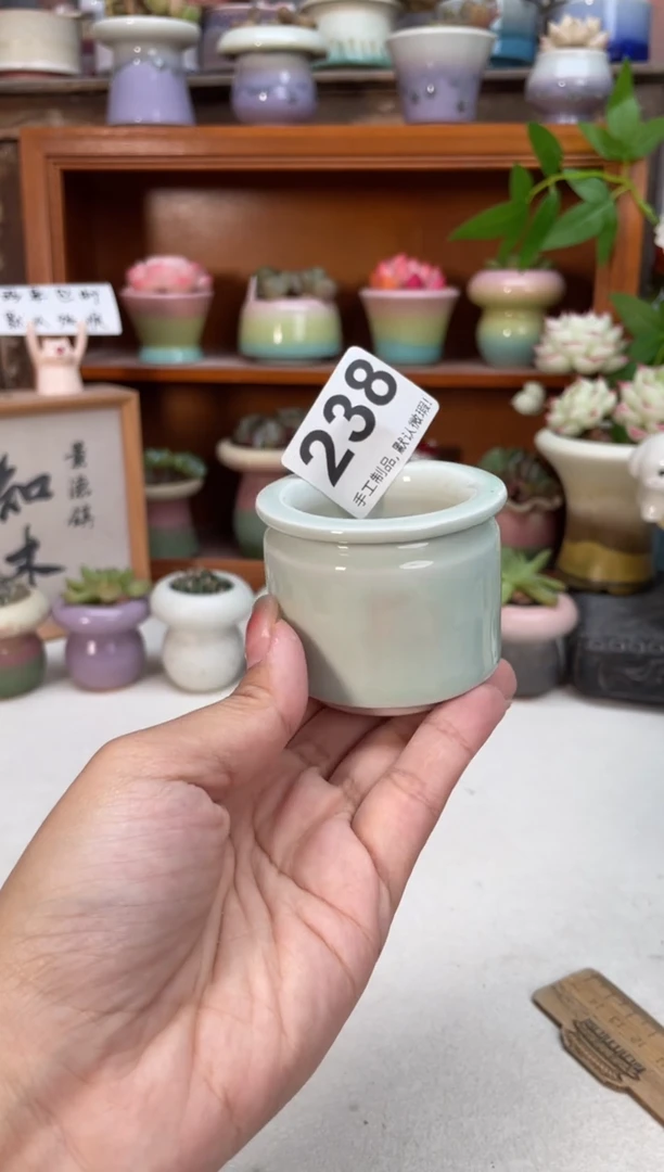 瓷片238微瑕知木小芳花盆