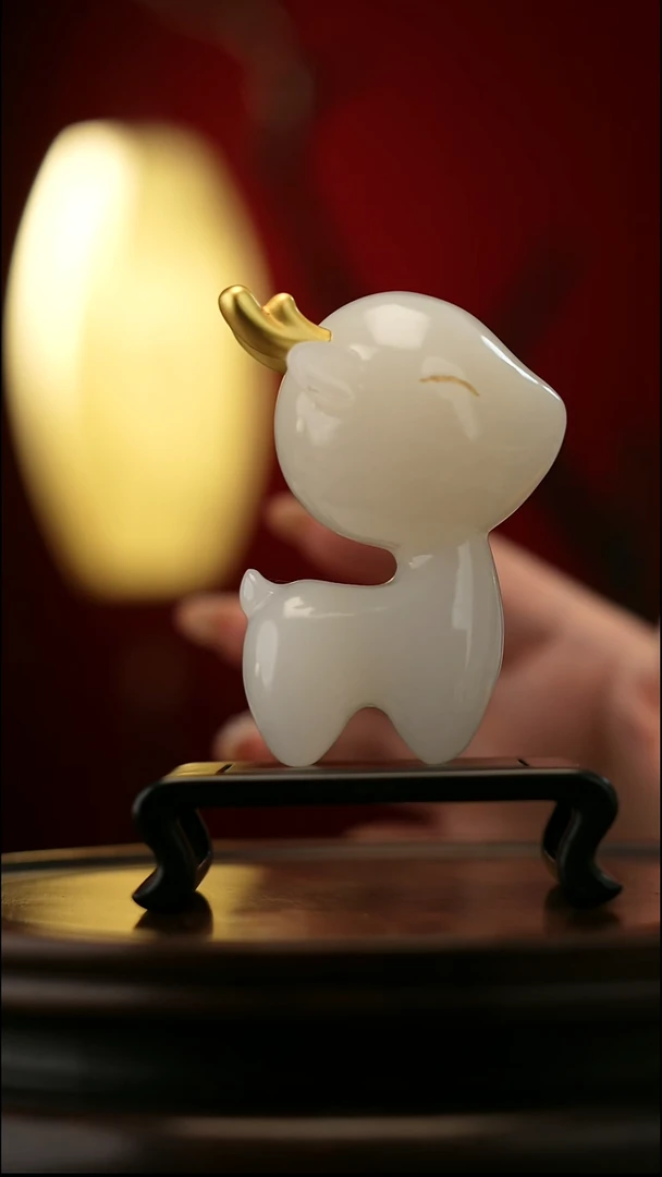 玉【一鹿有你】天然玉石摆件