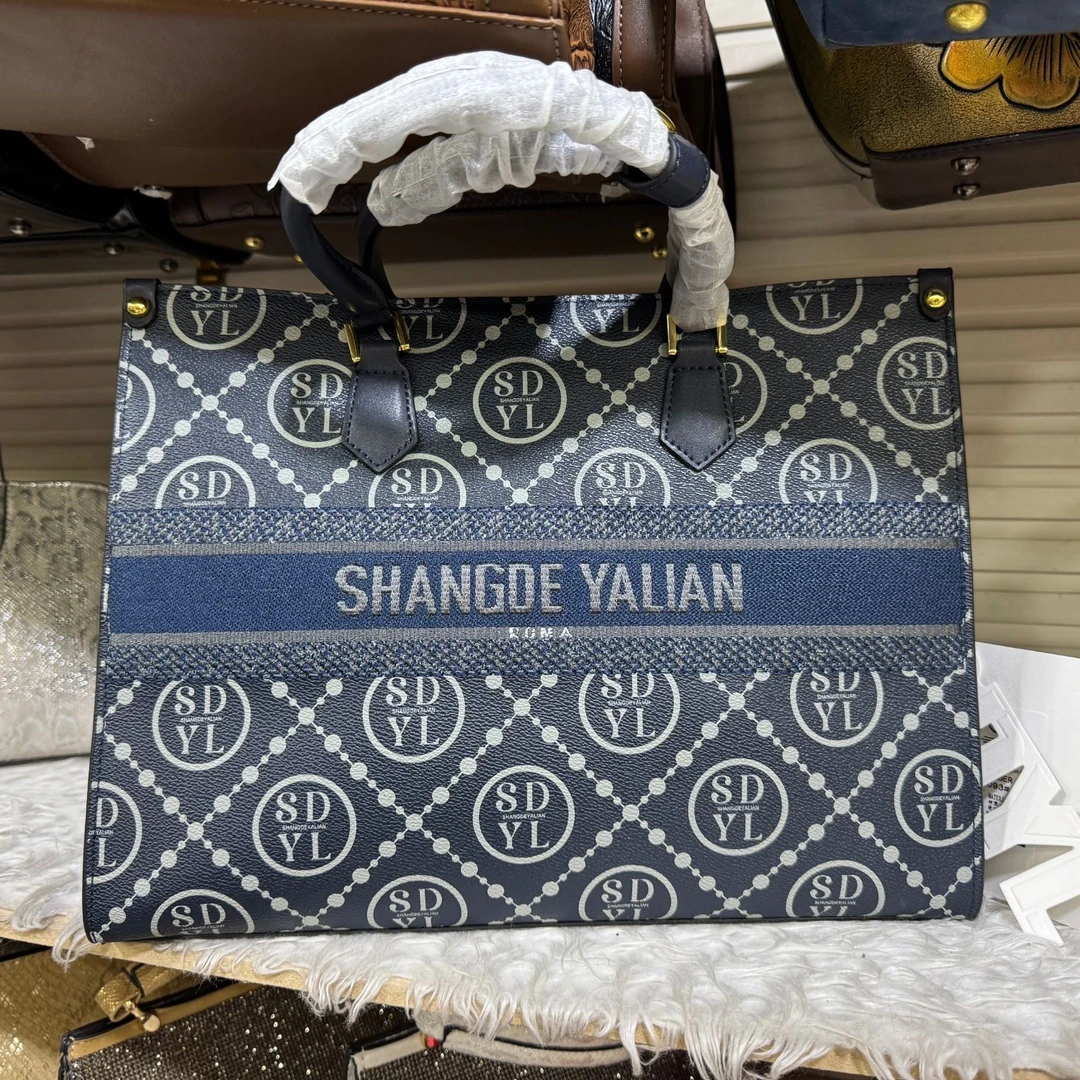 时尚潮流时尚手提包复古高档大号百搭大托特提花手拎包潮流