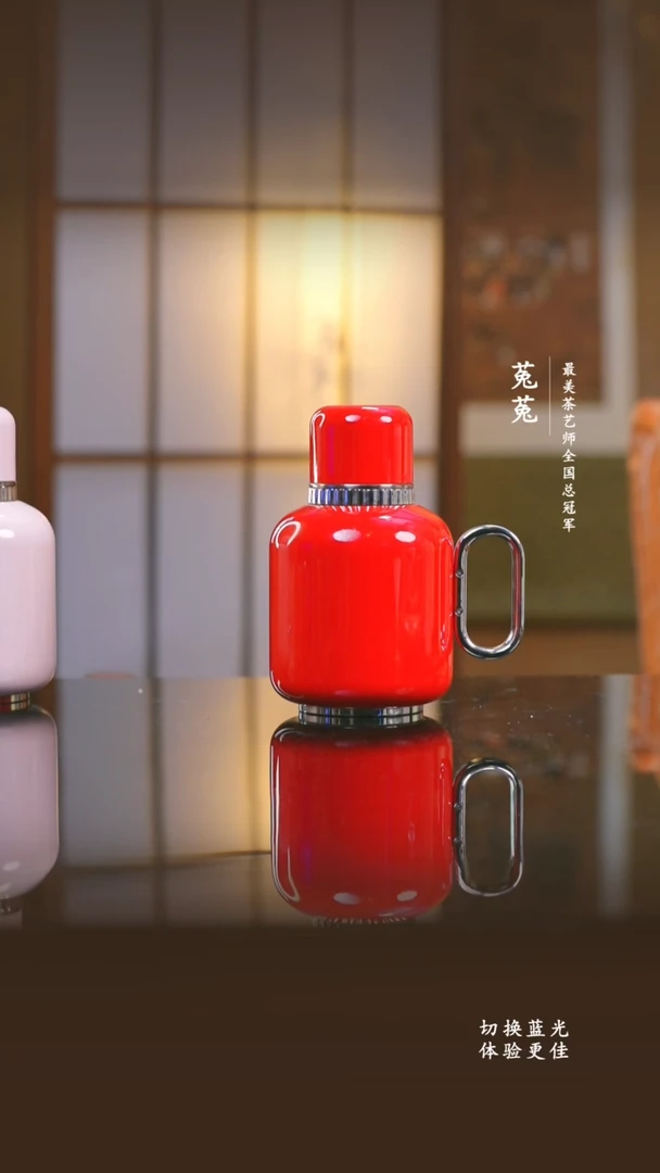 纯钛美*呼东方壶-纯钛千秋壶红色-600ml